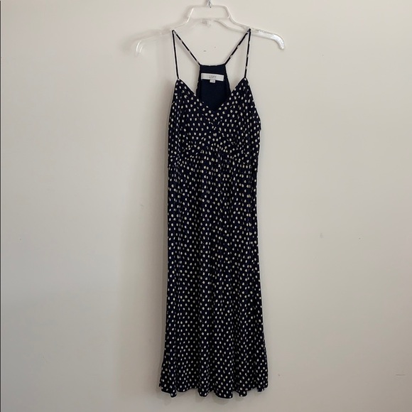 LOFT Dresses & Skirts - Ann Taylor Loft - navy and beige racerback dress